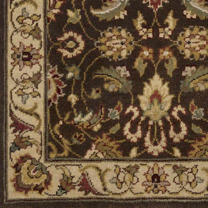 Necia Beige Damask Area Rug - Clearance