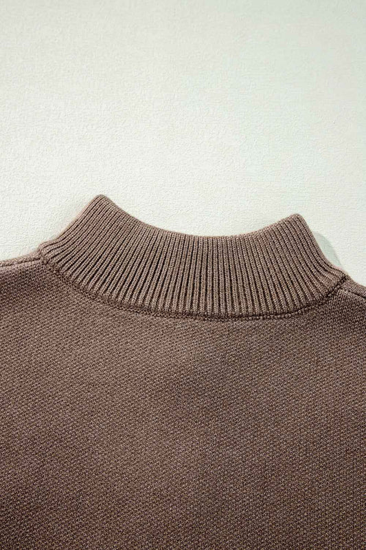 Threaded Pear Eleanor Half Zipper Stand Sweater