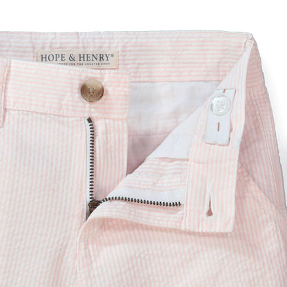 Organic Seersucker Short Pink - Baby