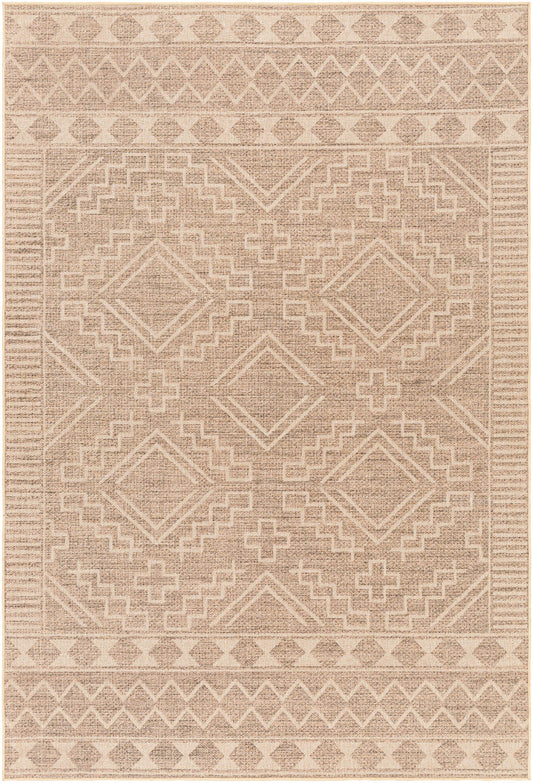 Halle Beige Washable Area Rug - Clearance