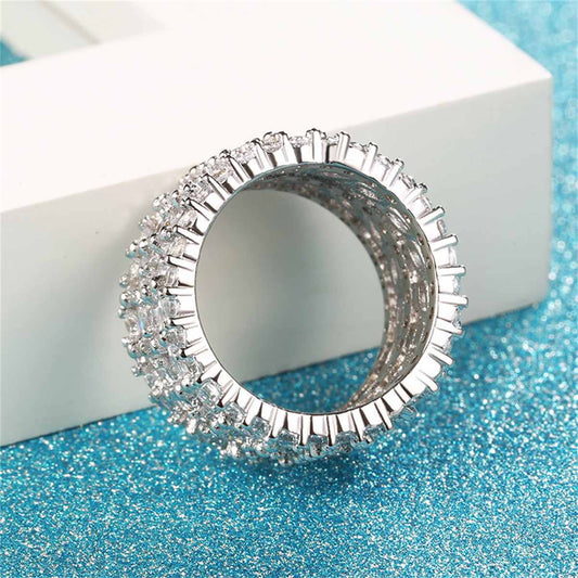 Cubic Zirconia & Crystal Marquise-Cut Layered Band Ring-1