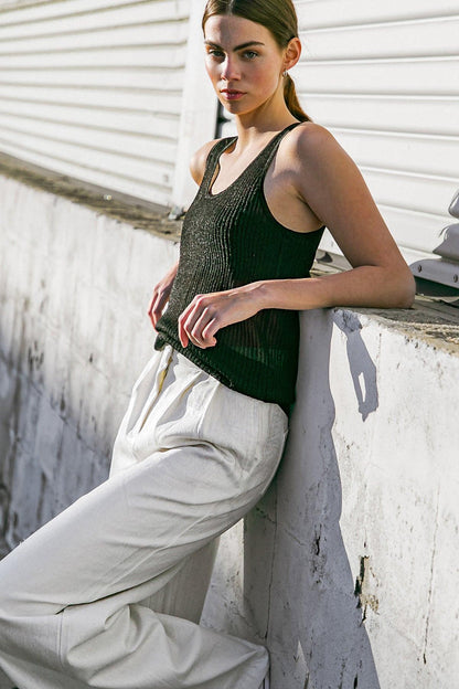 Blissful Love Woven Tank Top