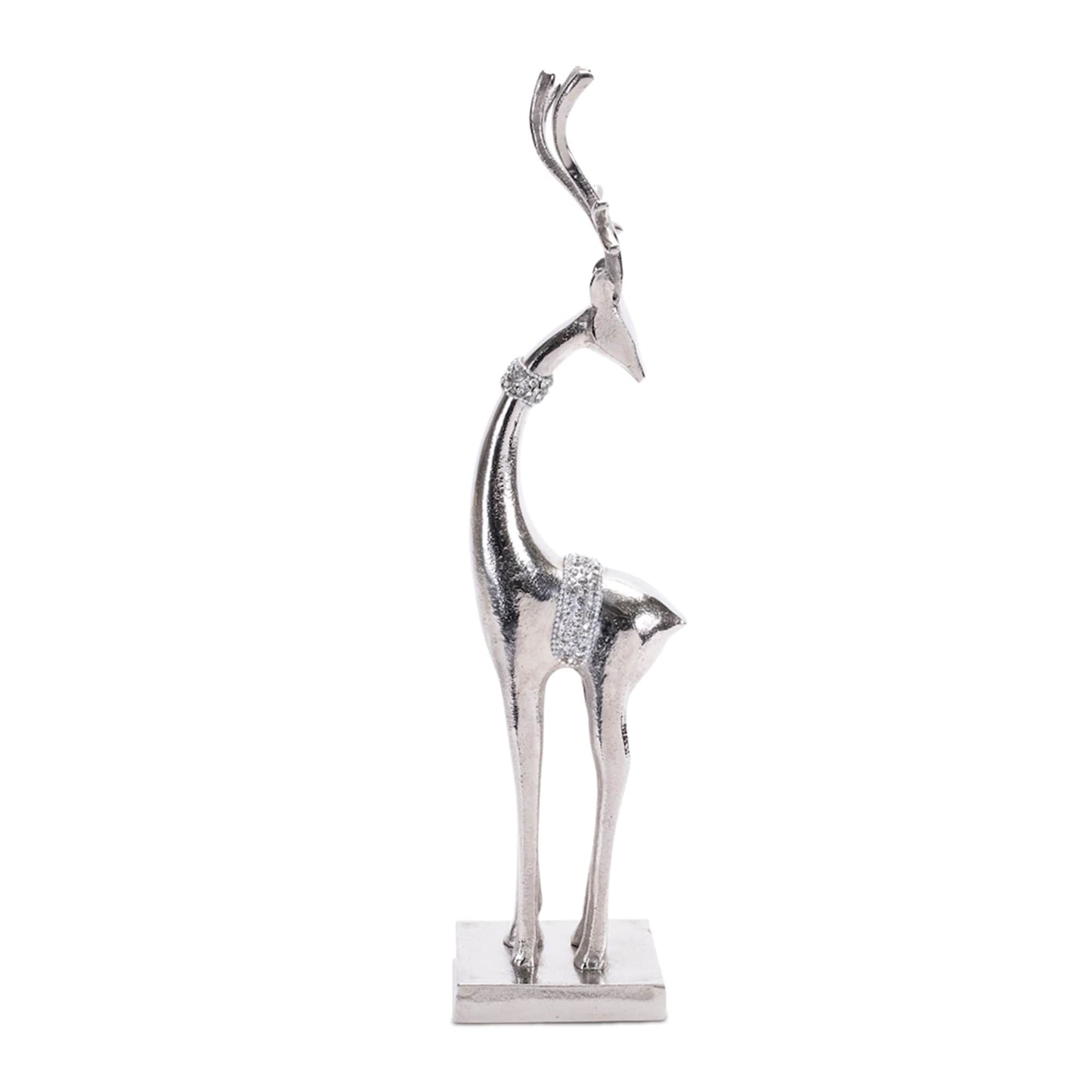Melrose International Aluminum Metal Holiday Deer (Set of 2)
