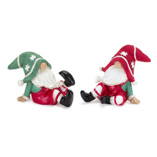Melrose International Nordic Winter Gnome Figurine (Set of 2)