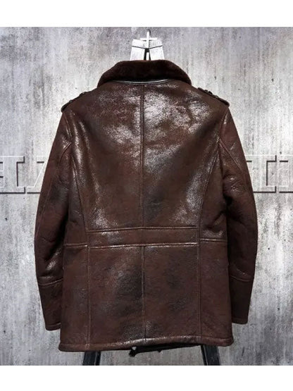 Men’s B3 Pilot Aviator Sheepskin Leather Bomber Jacket