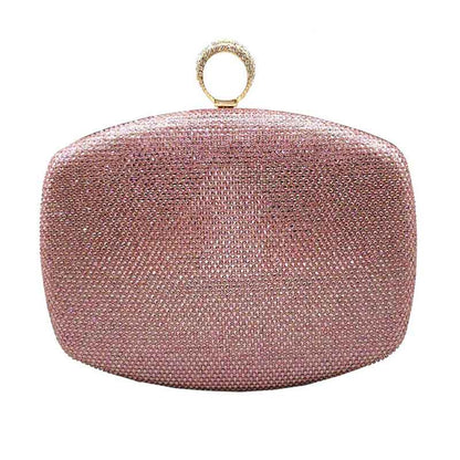 Shimmery Evening Clutch Bag Clasp Closure