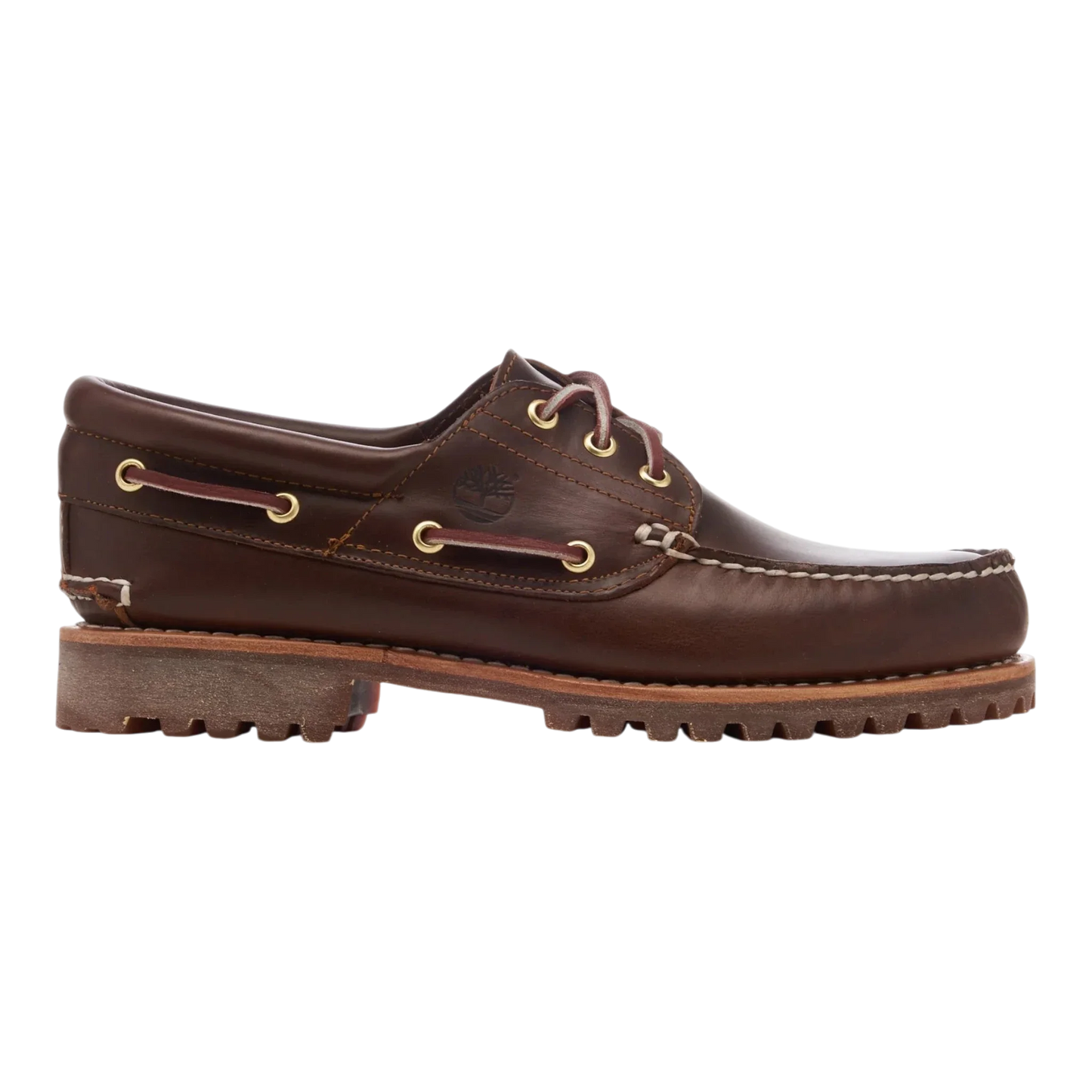 Timberland Authentic 3-eye Lug Handsewn Boat Shoe Mens Brown