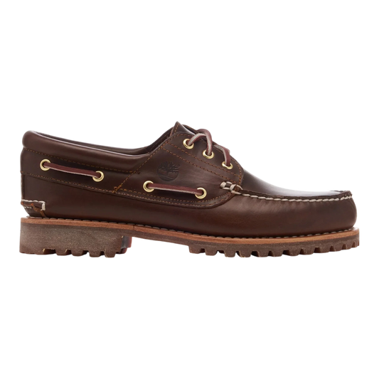 Timberland Authentic 3-eye Lug Handsewn Boat Shoe Mens Brown