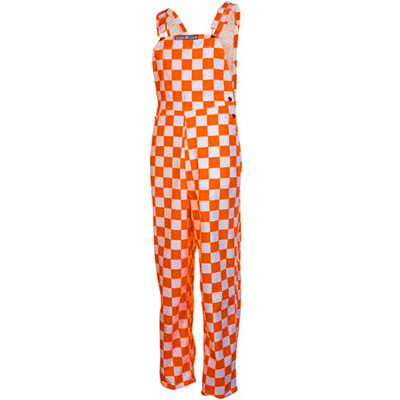 Tennessee Volunteers - Adult Unisex Checkered Orange/White Overalls by Southern Sportz Store