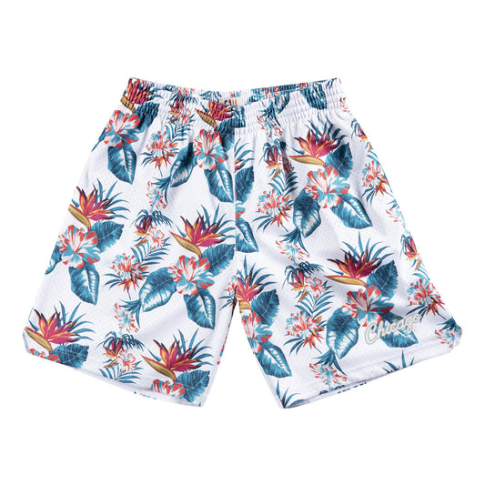 Men's Mitchell & Ness NBA Floral Mesh Short Chicago Bulls