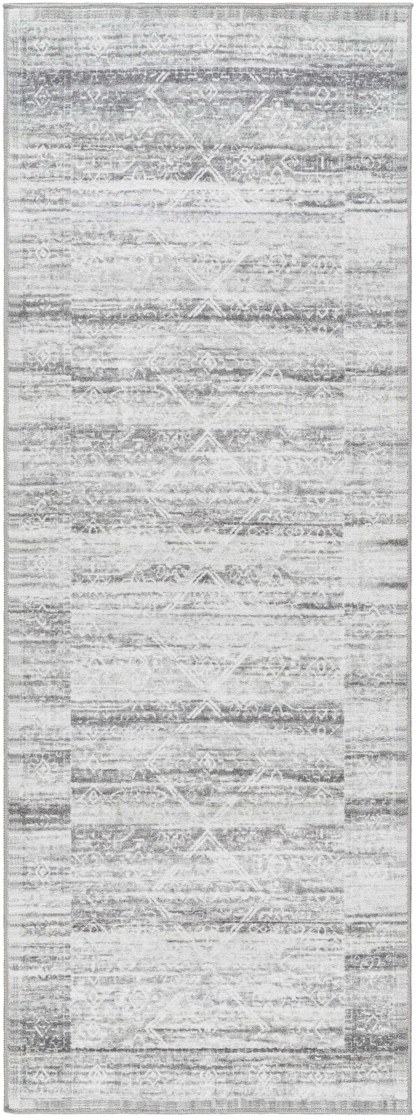 Blake Light Gray Washable Area Rug