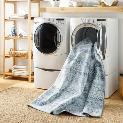 Gizeh Arctic Stone Washable Area Rug - Clearance