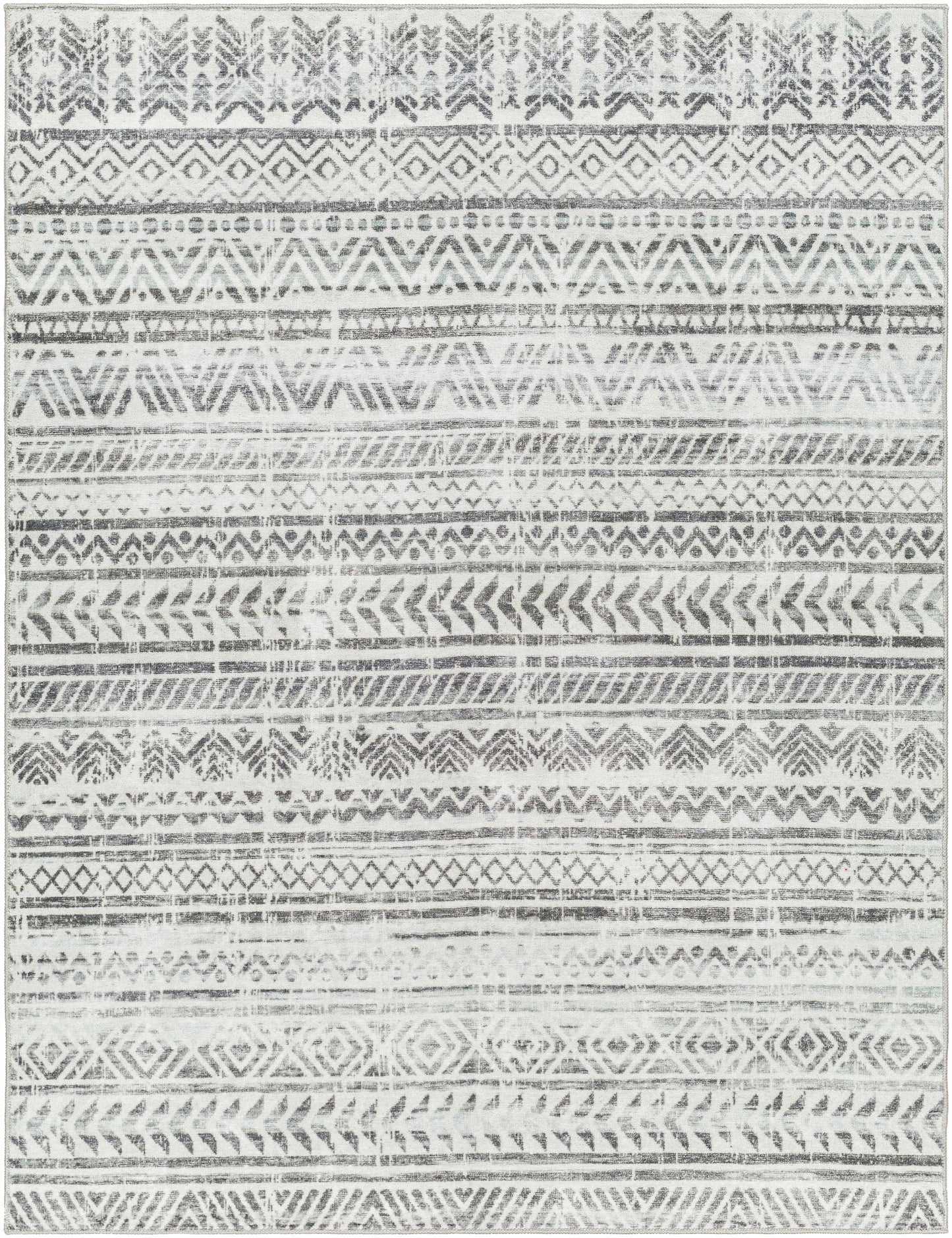 Ianna Light Gray Washable Area Rug - Clearance