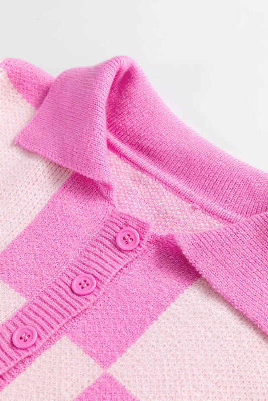 Threaded Pear Harper Collared Drop Shoulder Sweater