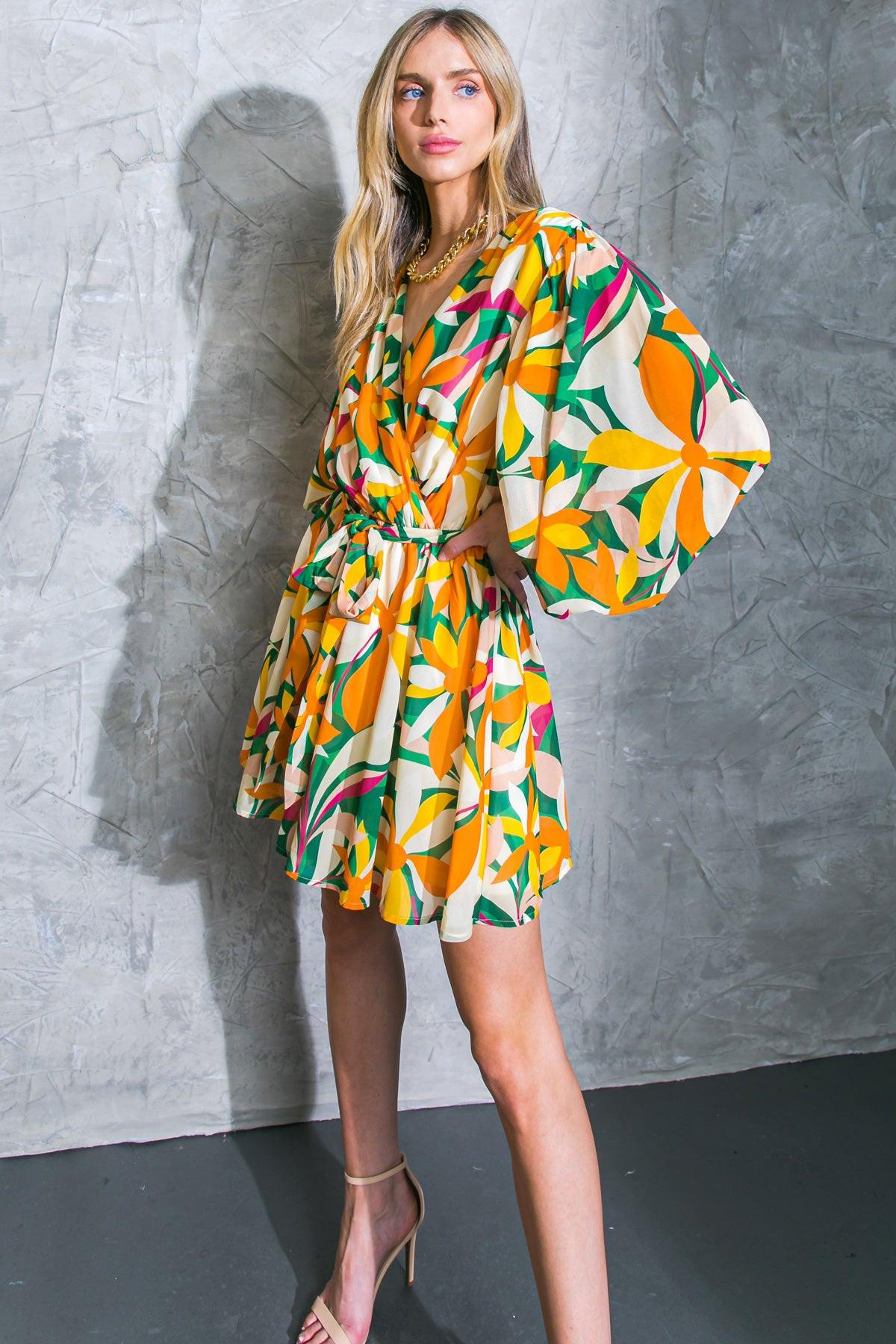 Daring Heart Woven Mini Dress