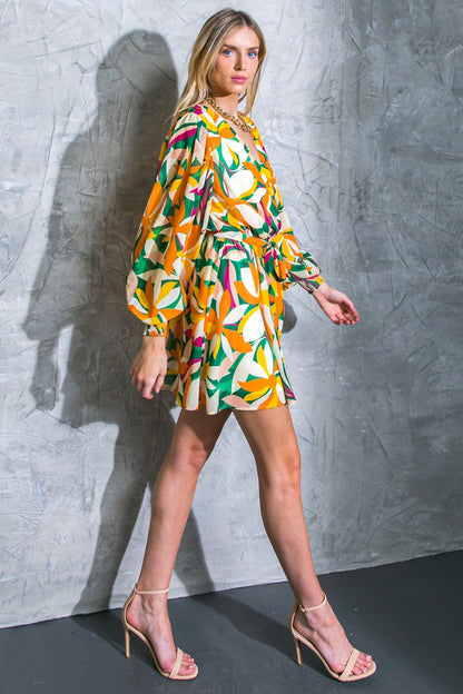 Daring Heart Woven Mini Dress