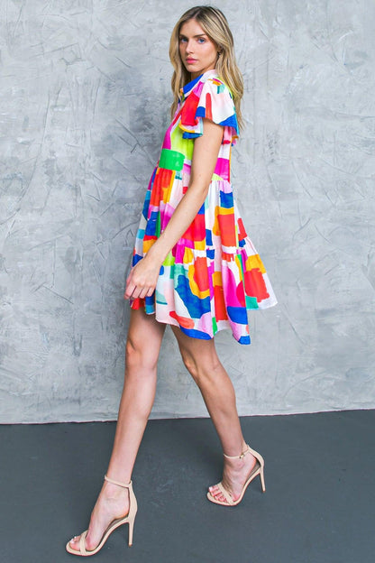 Tempting Me Print Mini Dress