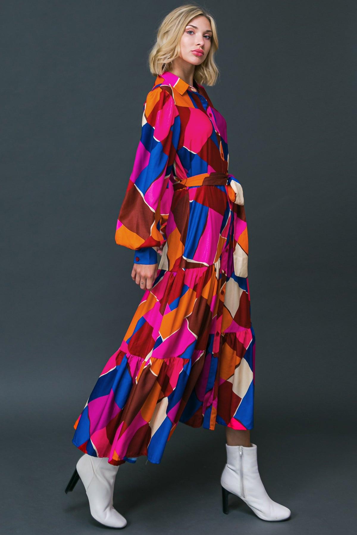 Wise Woman Woven Midi Dress