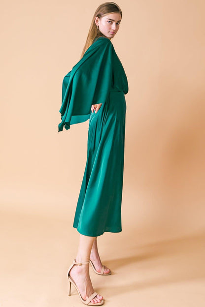 Caught Feelings Woven Midi Dress