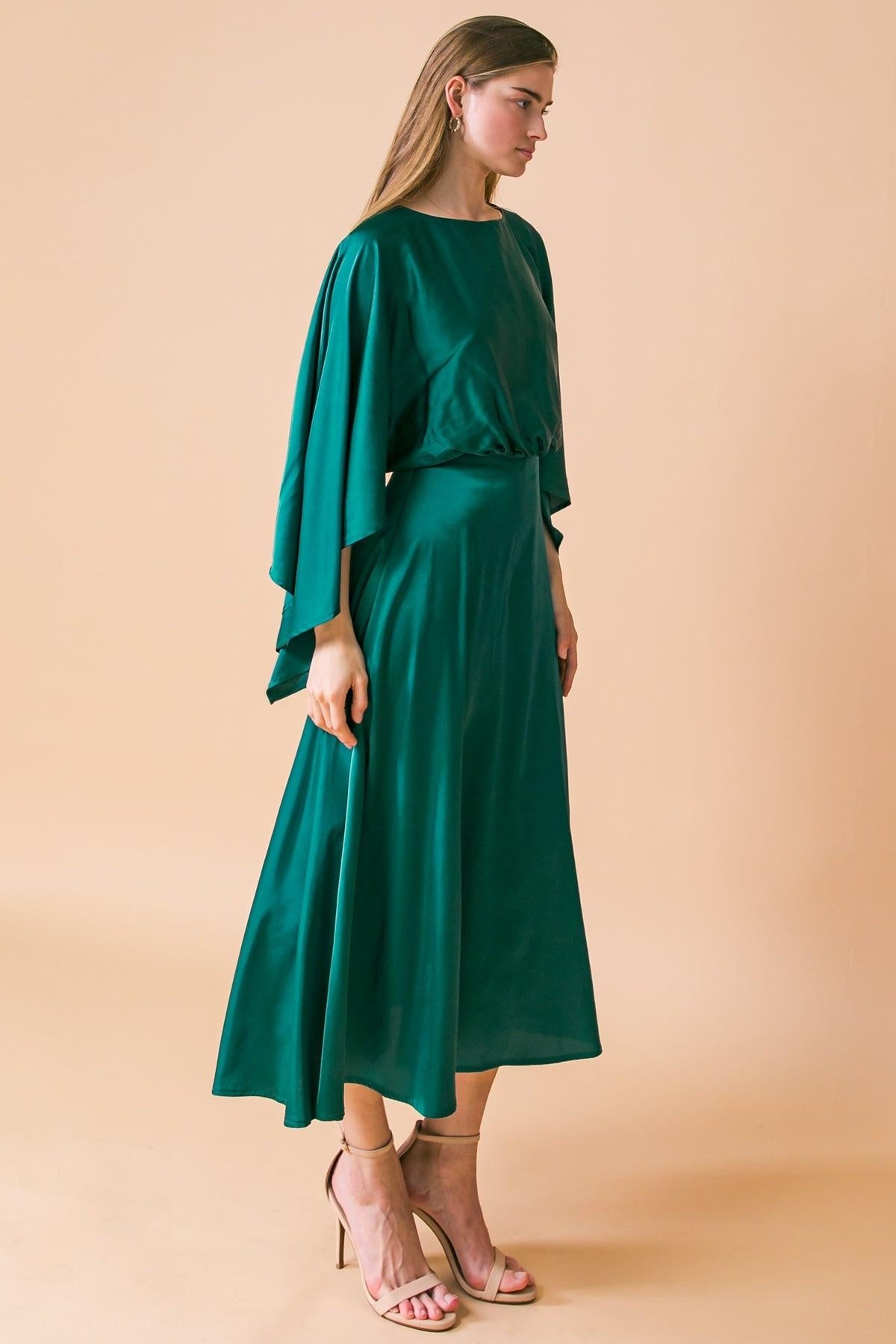 Caught Feelings Woven Midi Dress