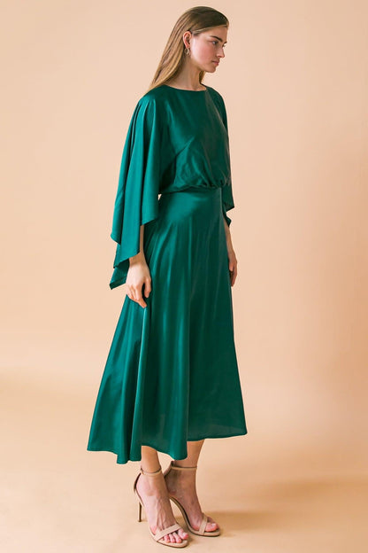 Caught Feelings Woven Midi Dress