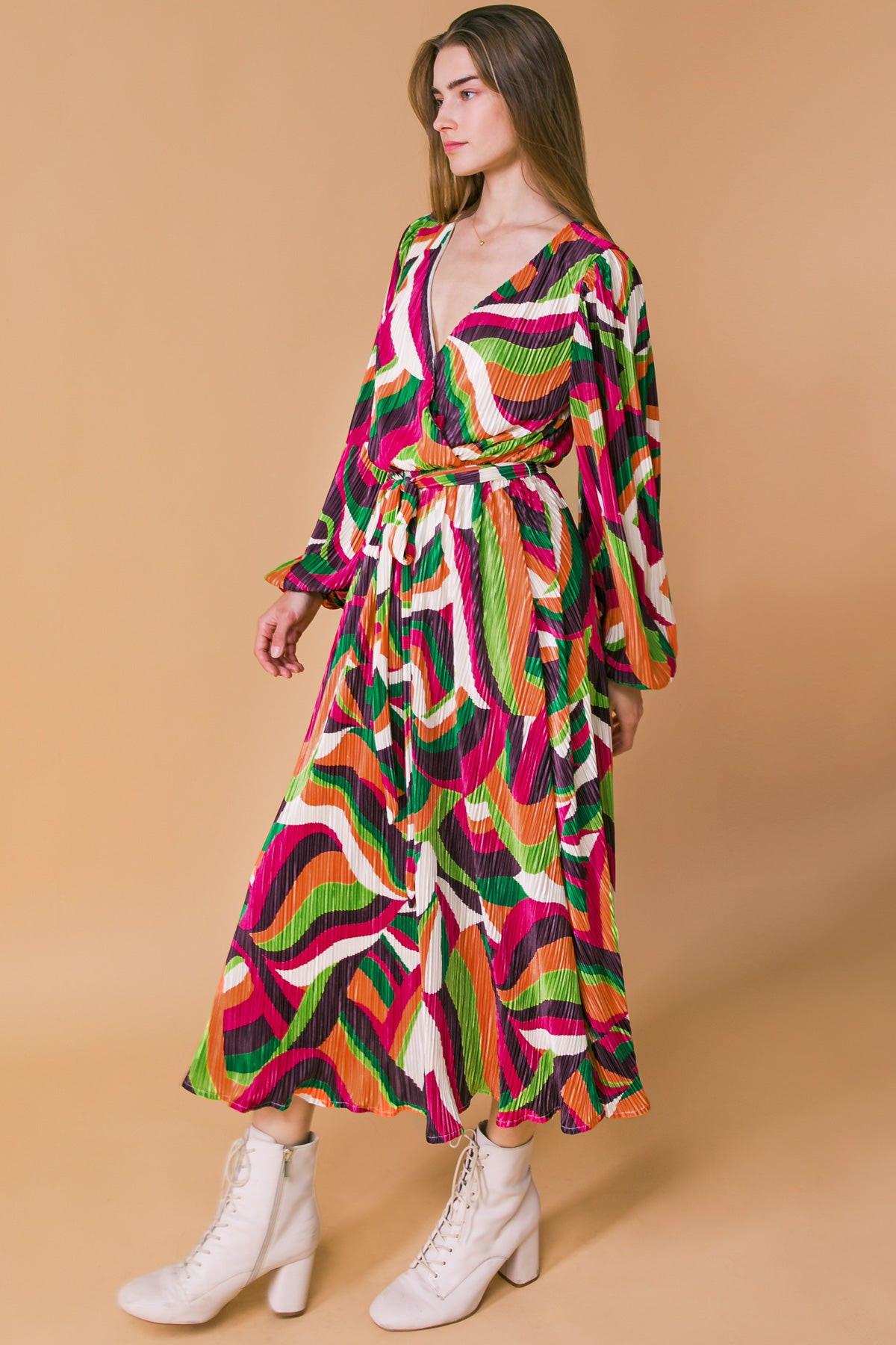 Destined to Impress Plisse Midi Dress
