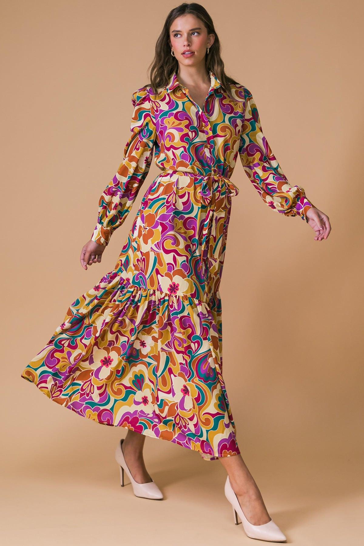 My Eyes on You Woven Midi Dress