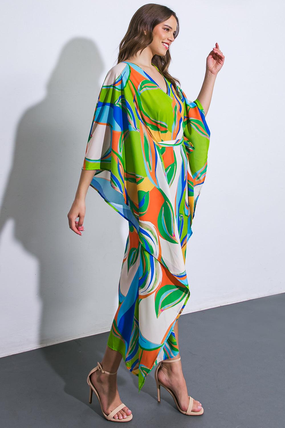 A Beautiful Sight Woven Kaftan Dress