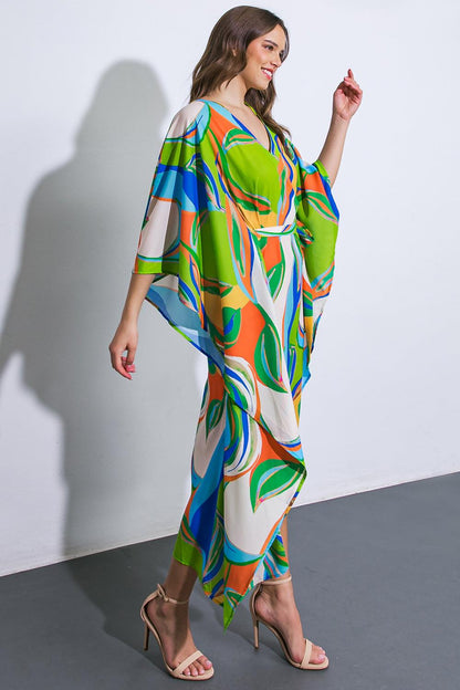 A Beautiful Sight Woven Kaftan Dress