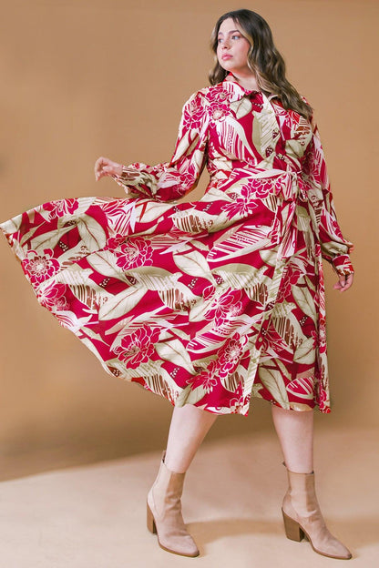 Heart of Woven Midi Dress