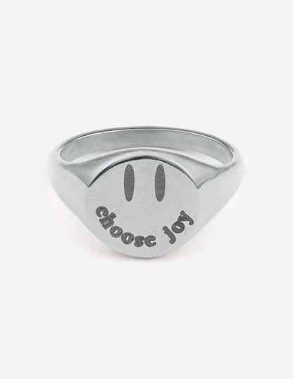 Elevated Faith Silver Choose Joy Ring