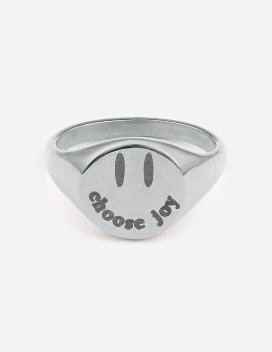 Elevated Faith Silver Choose Joy Ring