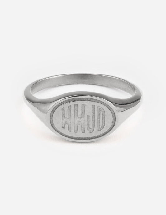 Elevated Faith Silver WWJD Ring