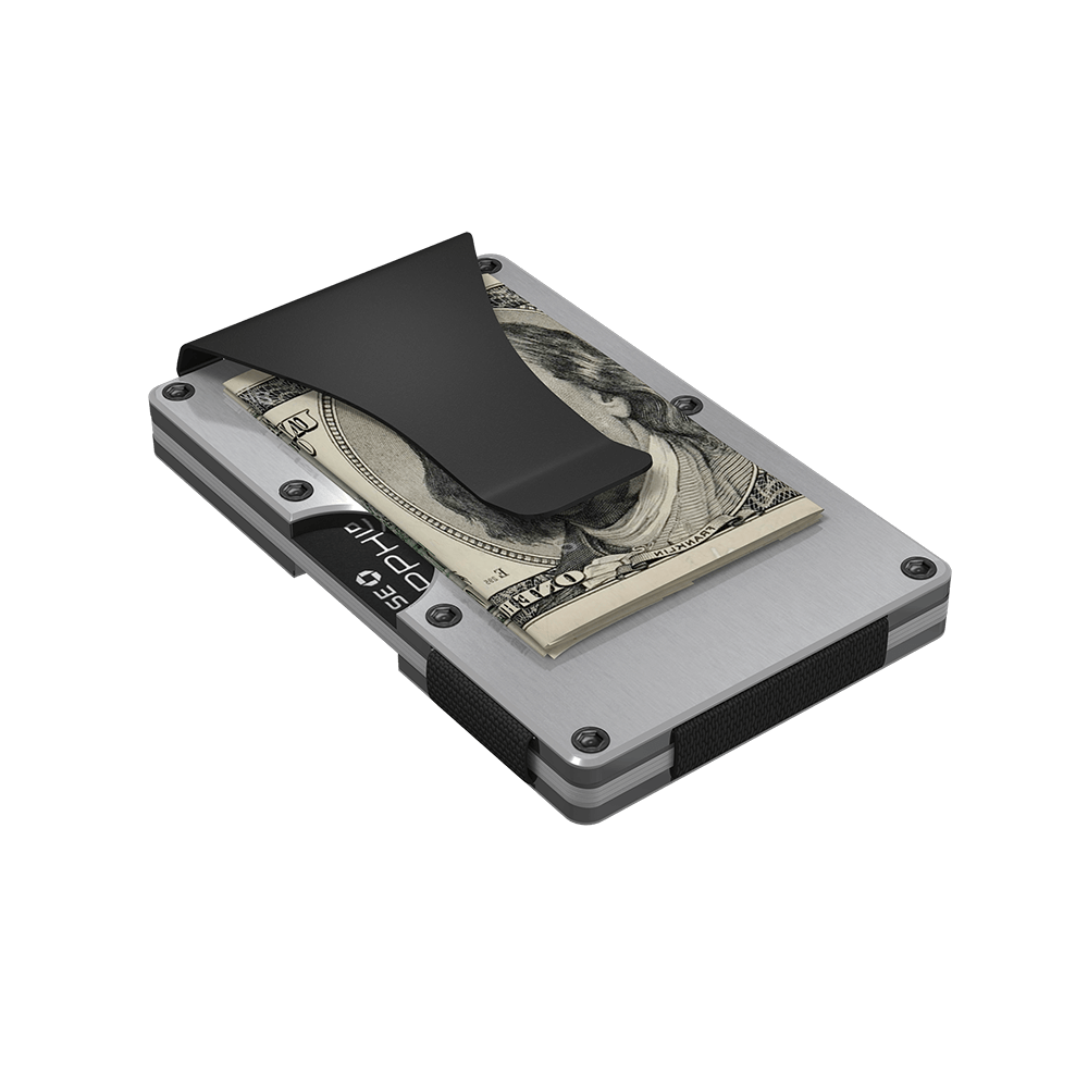 Grid Wallet Silver Aluminum