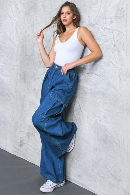 All the Buzz Washed Denim Pants