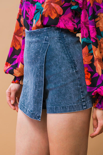 Posh Position Denim Skort