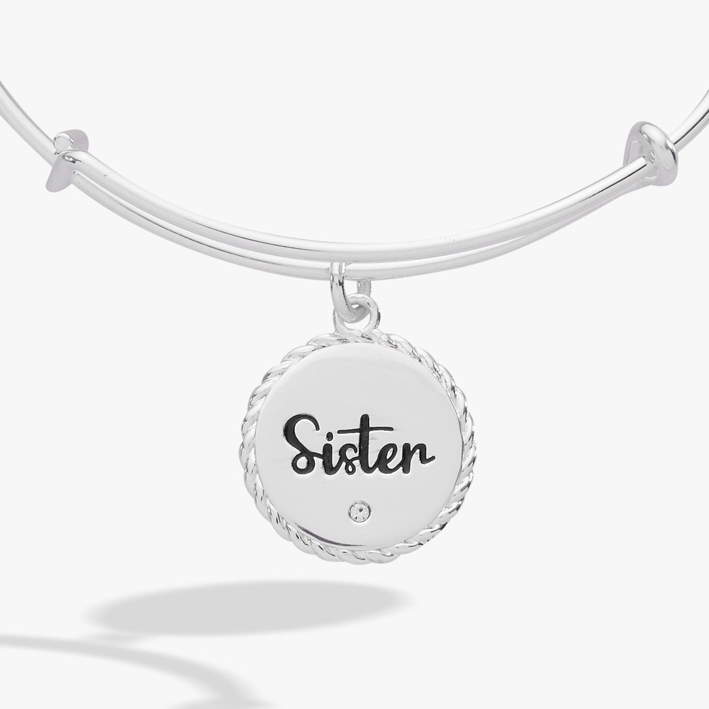 Sister 'Woven Together By Unbreakable Bonds' Charm Bangle