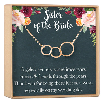 Sister of the Bride Necklace Multiple Styles