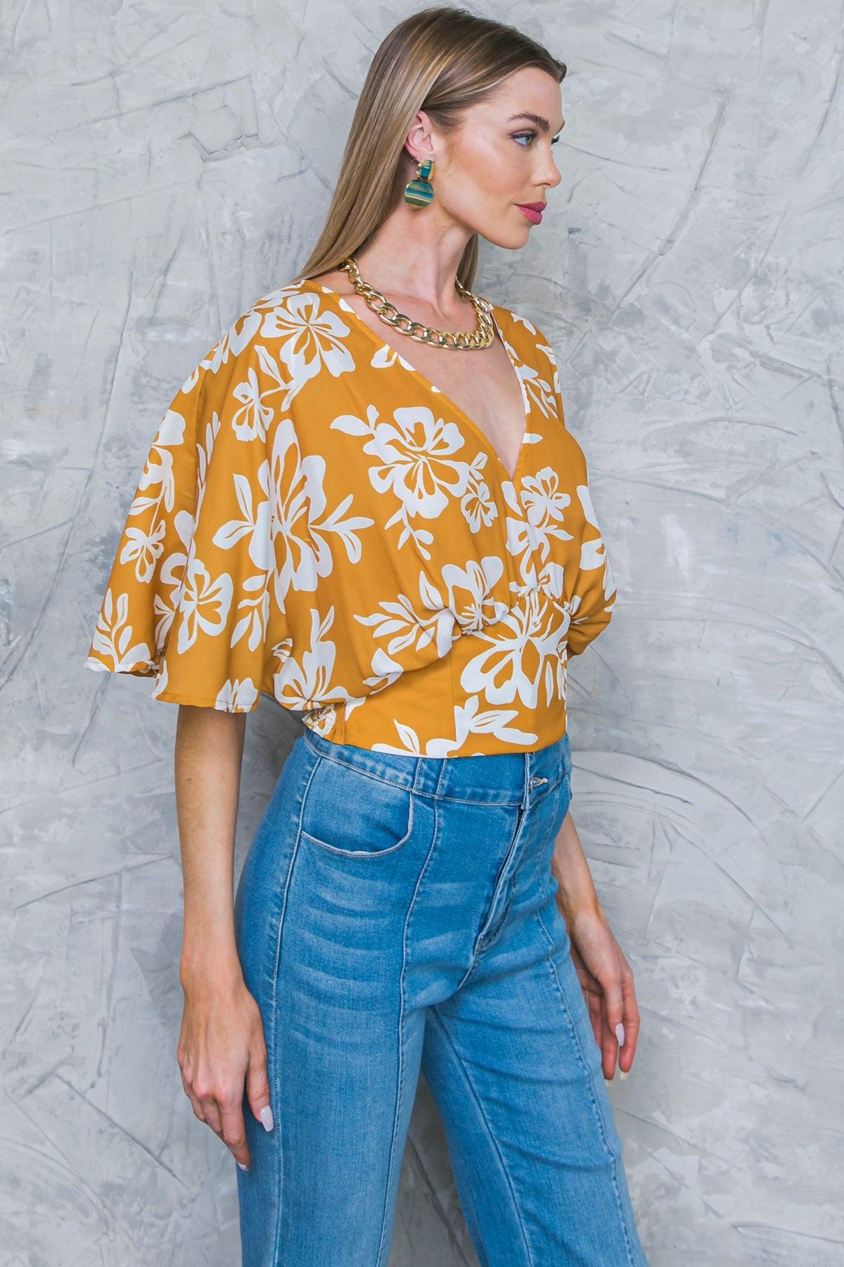 Let the Light in Brown Woven Top
