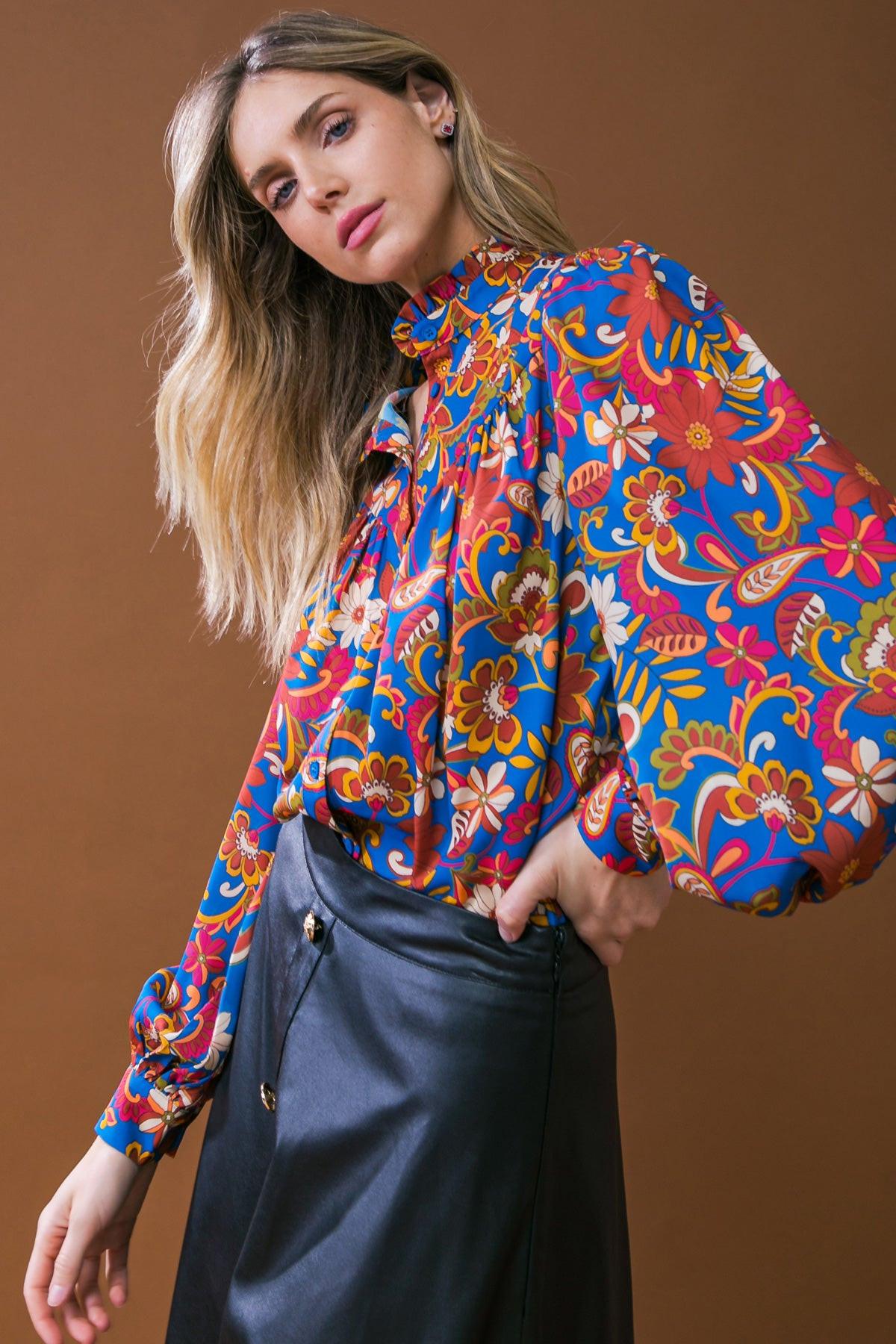 Impressive Blossom Woven Top