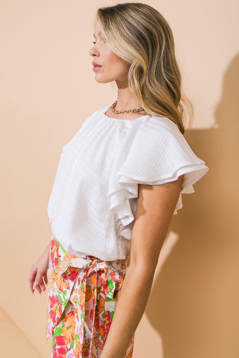 Wave Whispers Woven Top