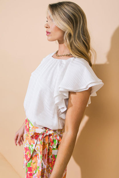 Wave Whispers Woven Top