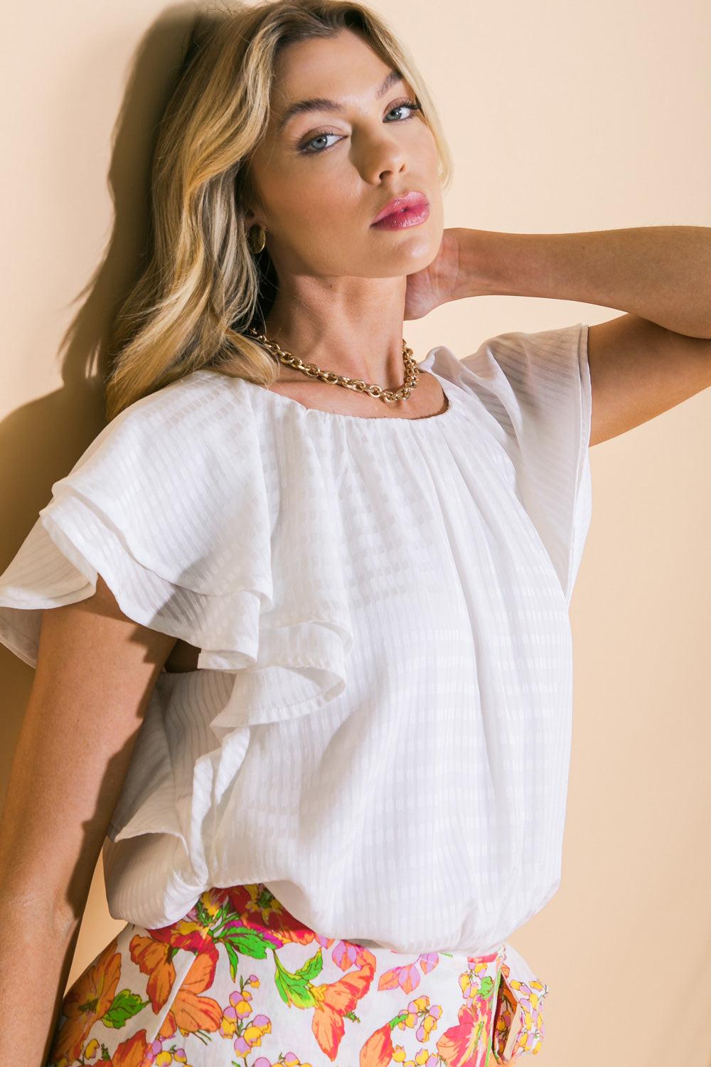 Wave Whispers Woven Top