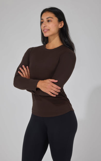 2 PK Side Ruched Long Sleeve Top