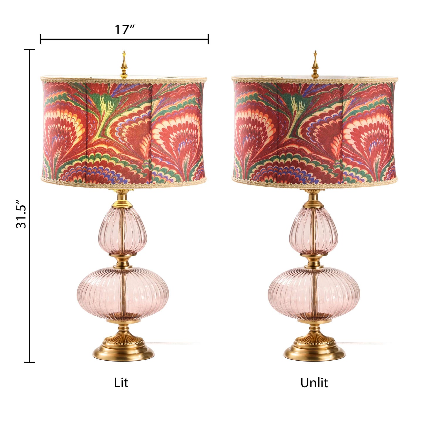 Red/Pink/Green/Purple/Gold-