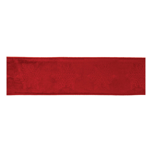 Melrose International Embroidered Snowflake Wired Ribbon 4" x 5 Yds.