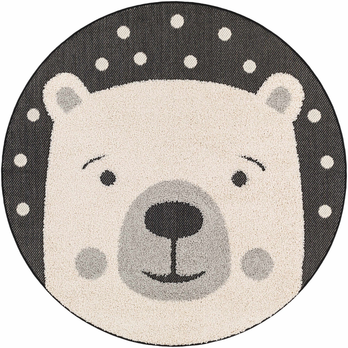 Kids Bear Animal Print Nursery Outdoor Area Rug - Clearance
