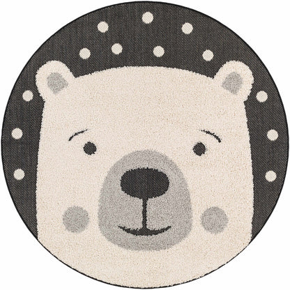 Kids Bear Animal Print Nursery Outdoor Area Rug - Clearance