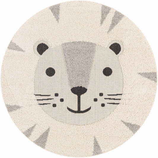 Kids Lion Animal Print Nursery Outdoor Area Rug - Clearance
