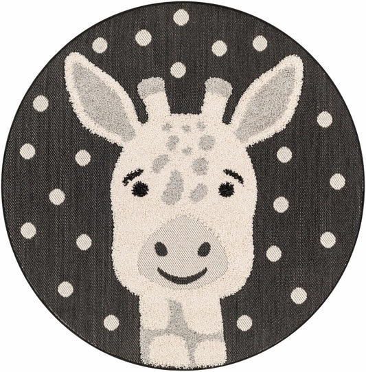 Kids Giraffe Animal Print Nursery Outdoor Area Rug - Clearance
